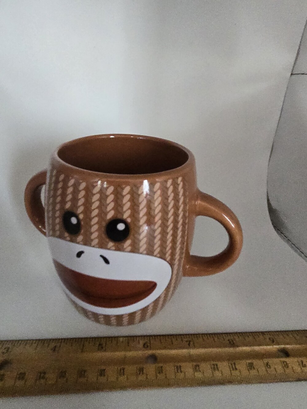 Galerie Novelty Sock Monkey Double Handle Coffee Mug Multicolor - Picture 5 of 9